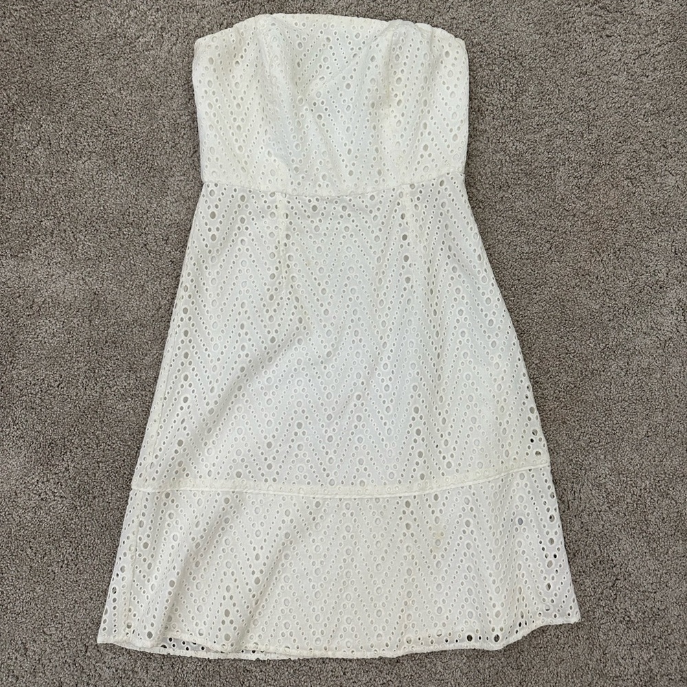 White eyelet dress